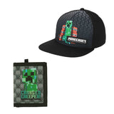 Minecraft Curved Bill Snapback & Bi-fold Wallet Combo