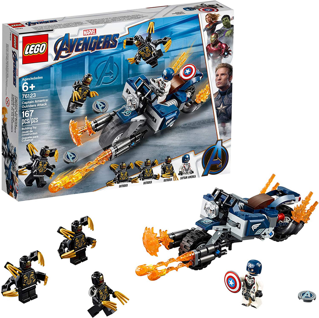 Lego Marvel Avengers Captain America: Outrider's Attack Building Kit 76123 (167 Pieces)