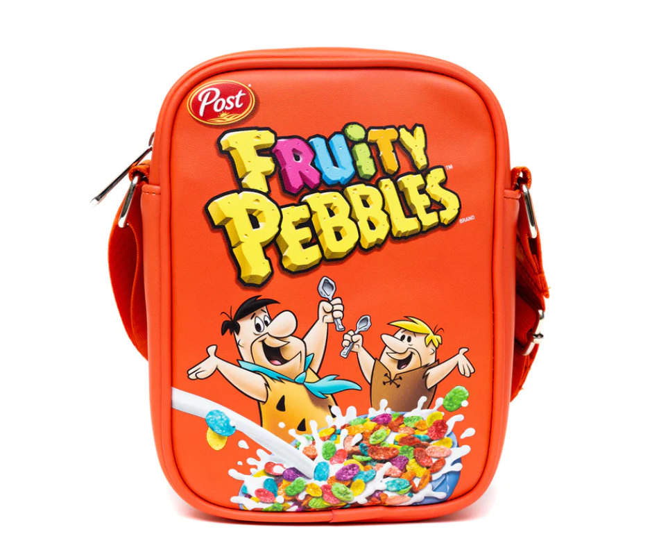 Fruity Pebbles Cereal Crossbody Bag with Fred Flintstone