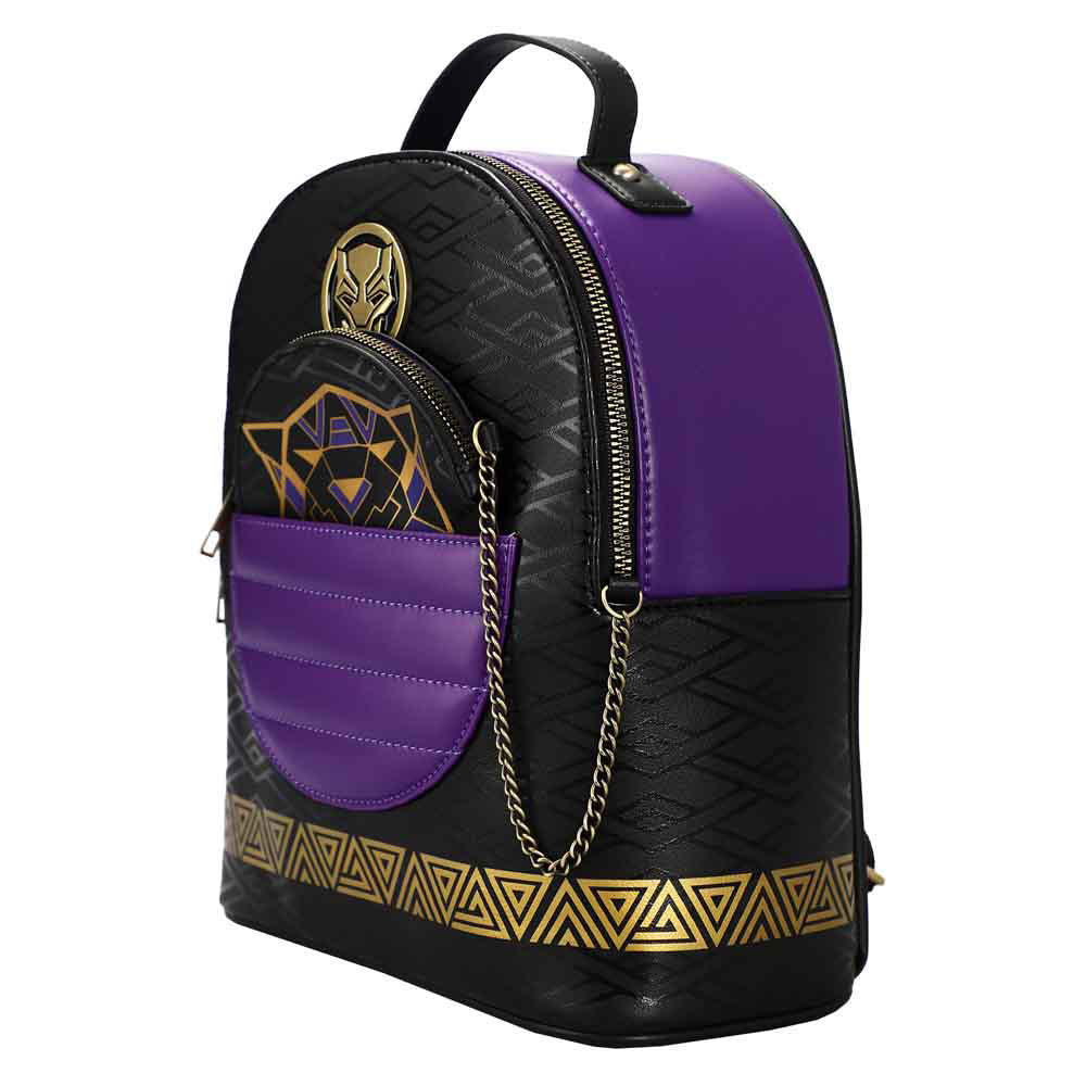 black panther movie symbol laptop backpack MARVEL BLACK PANTHER WAKANDA FOREVER MINI BACKPACK & COIN PURSE – Hollywood Heroes