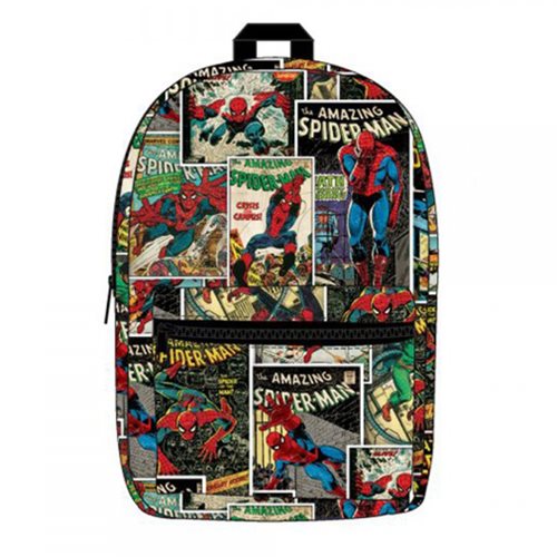 Marvel Spiderman Comic Book Covers Sublimated Backpack