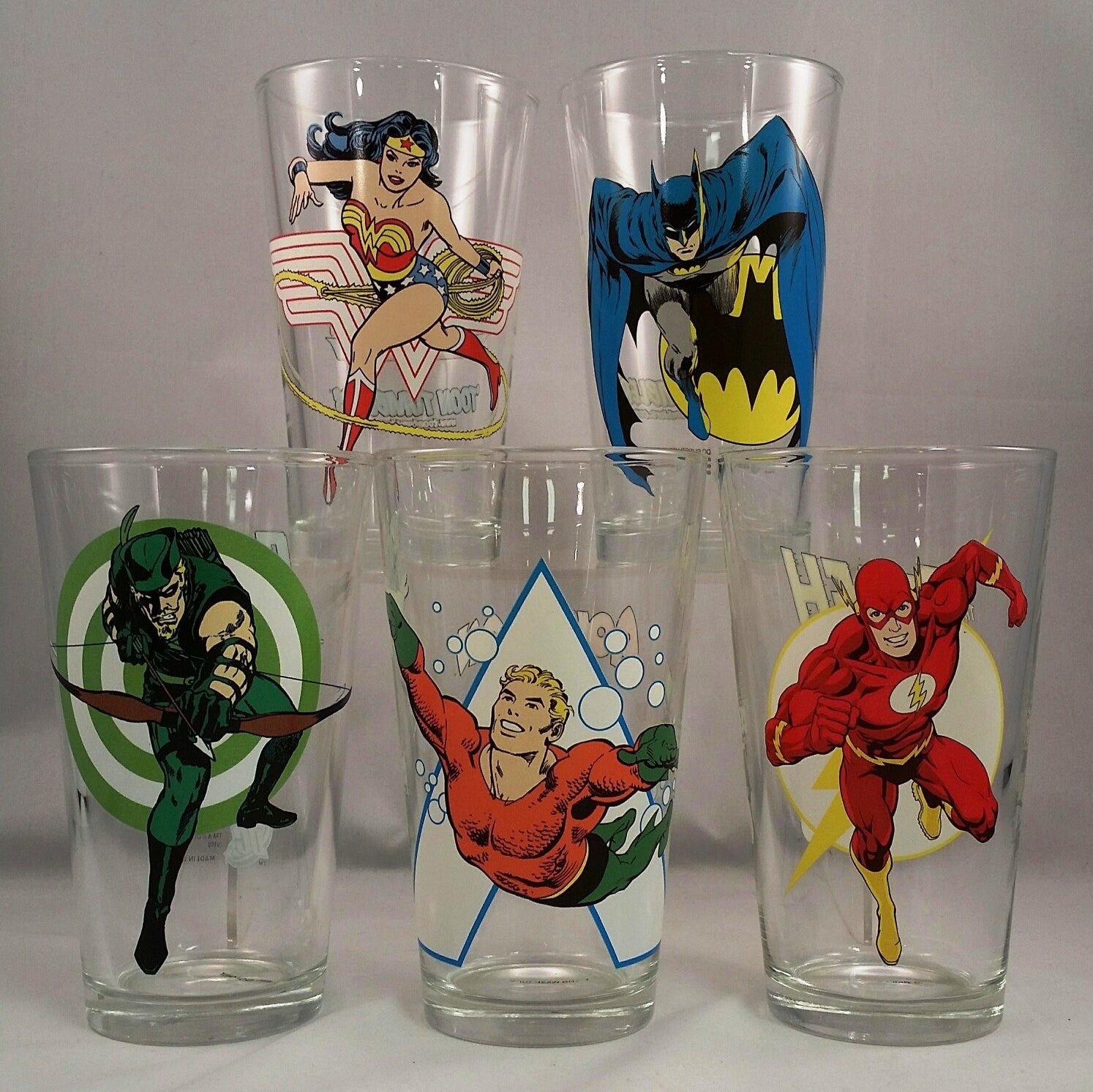 DC Comics Vintage Style Drinking Glass (Toon Tumbler) – Hollywood