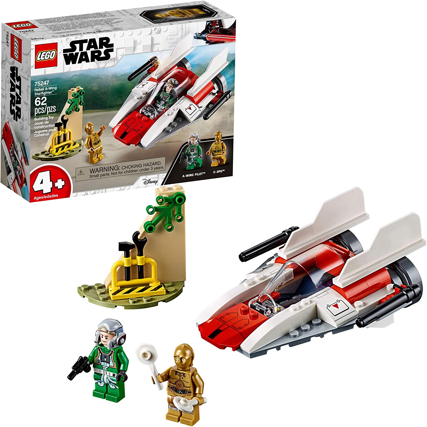 Lego Wars Rebel A Wing Starfighter Building Kit 75247 (62 Pieces) Hollywood Heroes