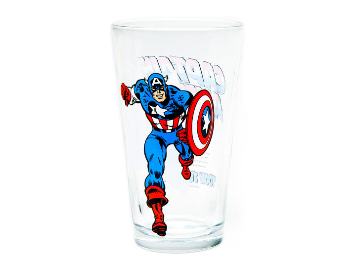 Marvel Comics Vintage Style Captain America  Drinking Glass (Toon Tumbler)