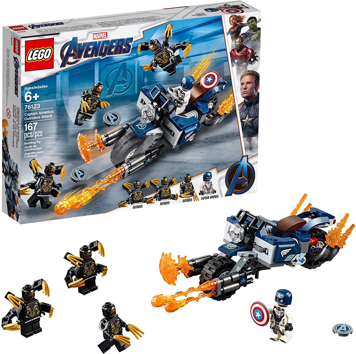 Lego Marvel Avengers Captain America: Outrider's Attack Building Kit 7 –  Hollywood Heroes