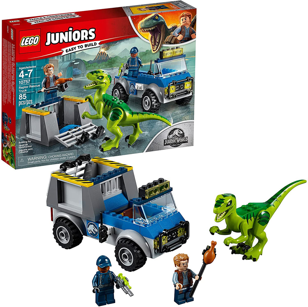 Lego Jurassic World Raptor Rescue Truck Building Kit 10757 (85 Pieces)