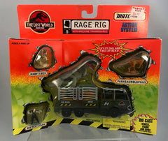Vintage Jurassic Park The Lost World Matchbox Rage Rig w/ Wrecking Tyrannosaurus Die Cast