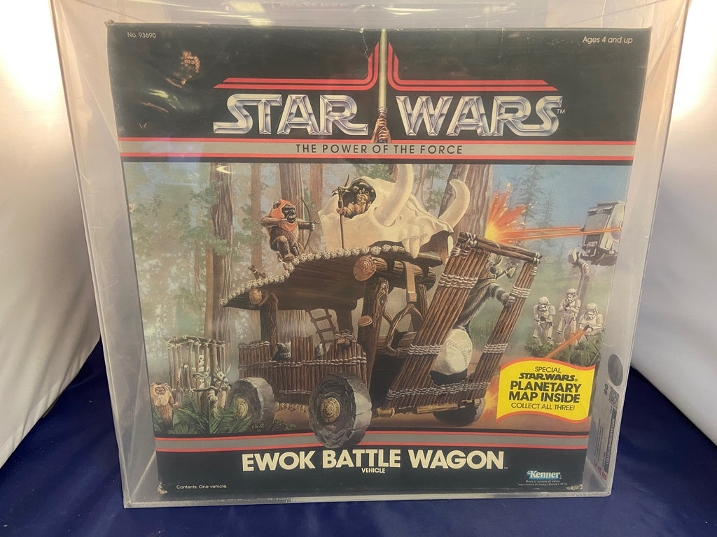 Vintage Star Wars POTF Ewok Battle Wagon Vehicle CAS 80 MIB