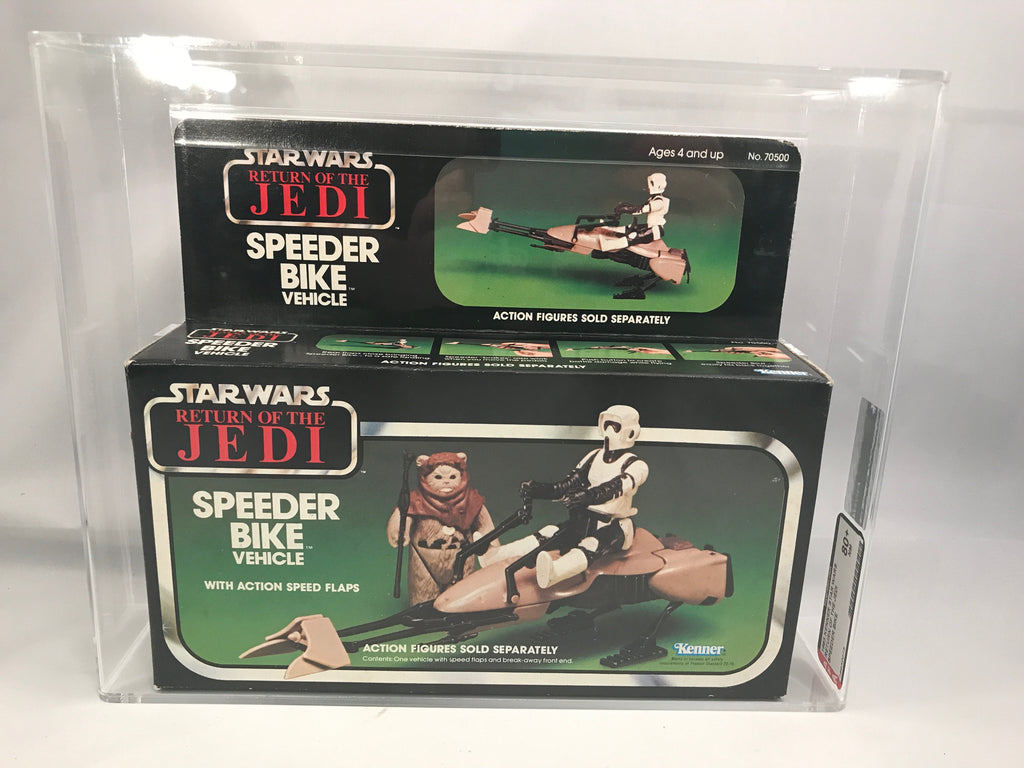 Vintage Star Wars ROTJ Speeder Bike Vehicle AFA 80+ MIB