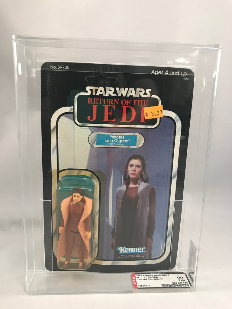 Vintage Star Wars ROTJ Princess Leia Organa (Bespin Gown) 77-Back-A AFA 80 MOC