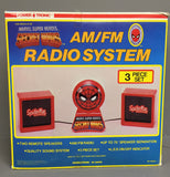 Vintage Marvel Spider-Man AM/FM Radio System MIB
