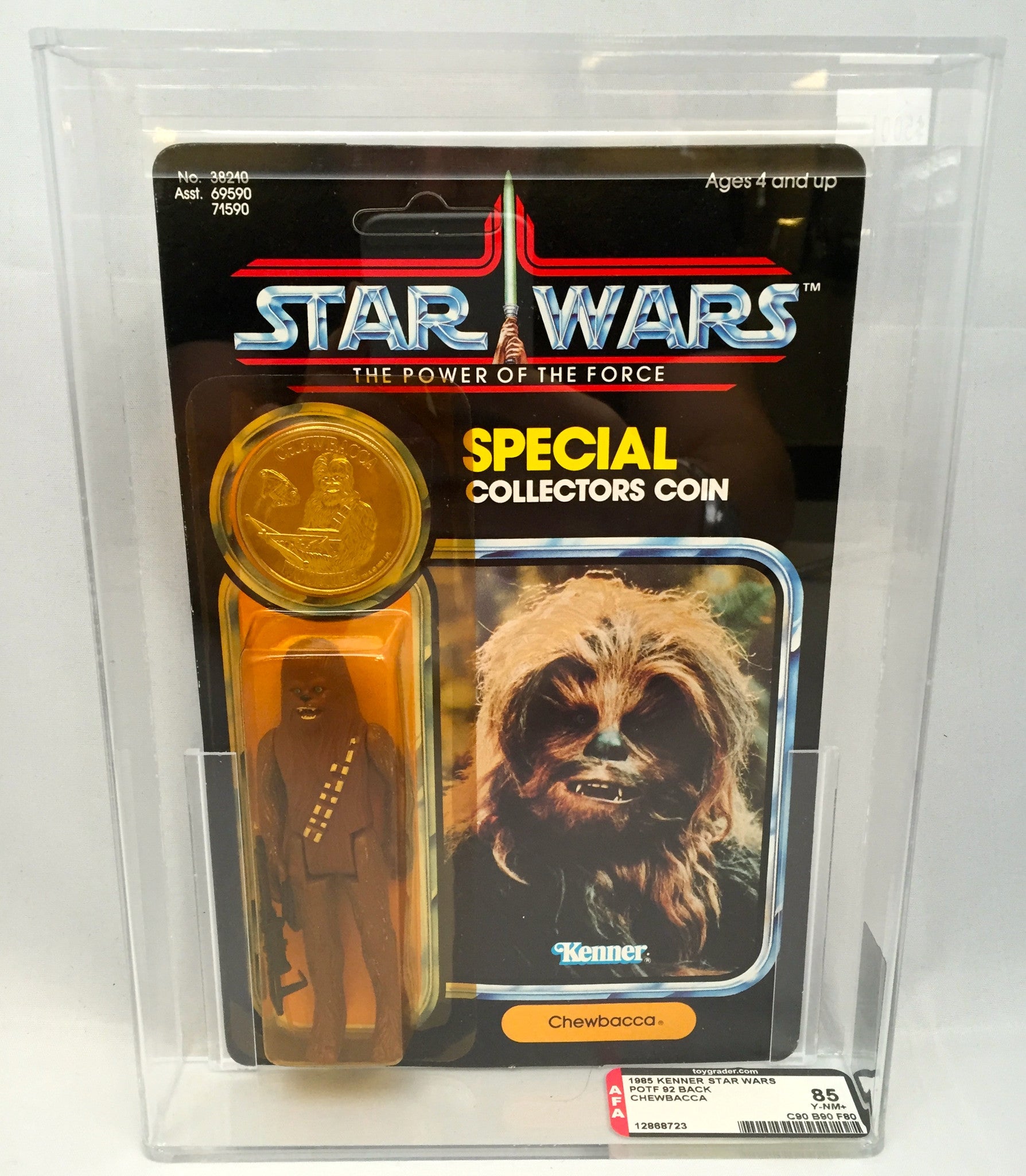 Vintage Star Wars POTF Chewbacca 92-Back AFA 85 MOC