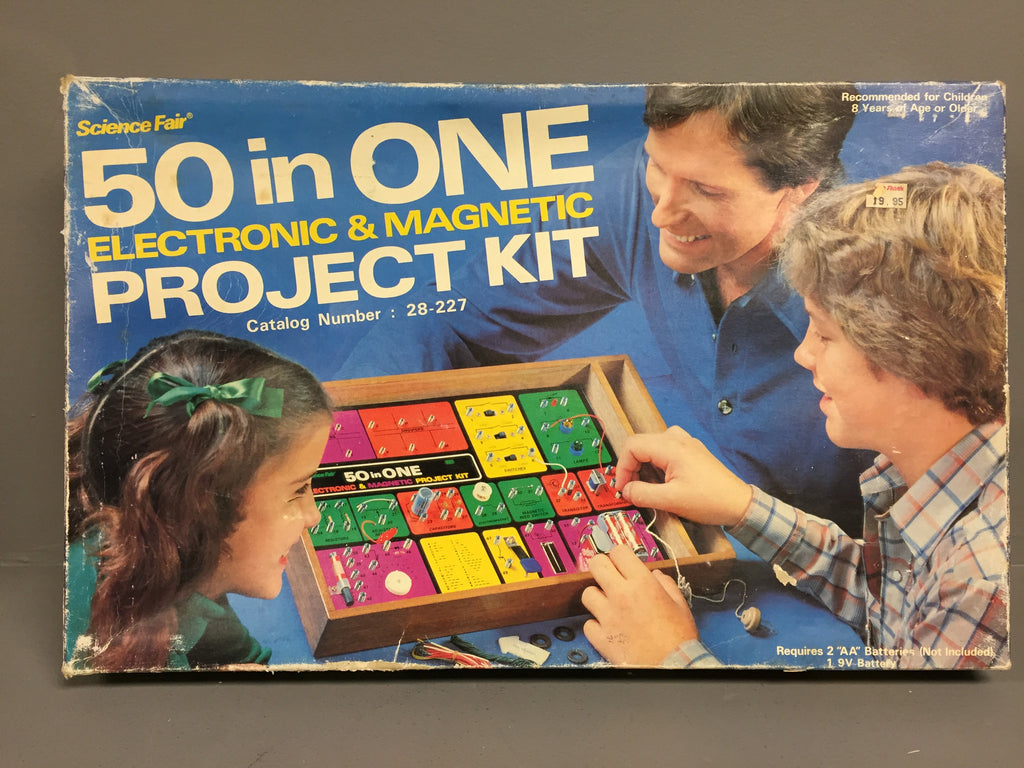 Vintage 50 in One Electronic and Magnetic Project Kit Board Game