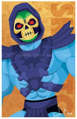 Masters of the Universe Skeletor Comic-Style Print 11" x 17"