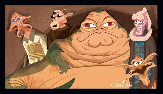 Star Wars Jabba the Hutt Comic-Style Print 11" x 17"