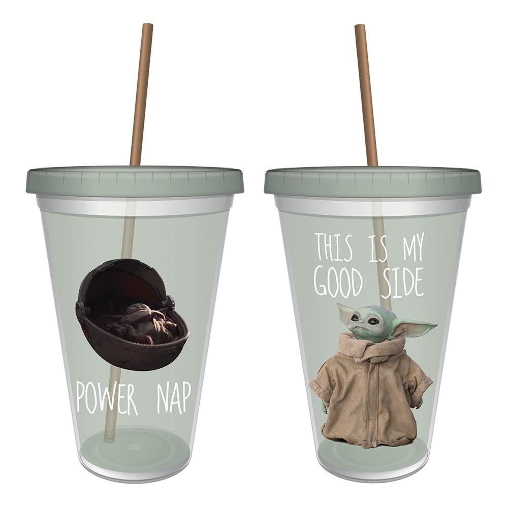 Funky Star Wars The Child Baby Yoda 16 oz. Sports Tumbler with Lid and Straw